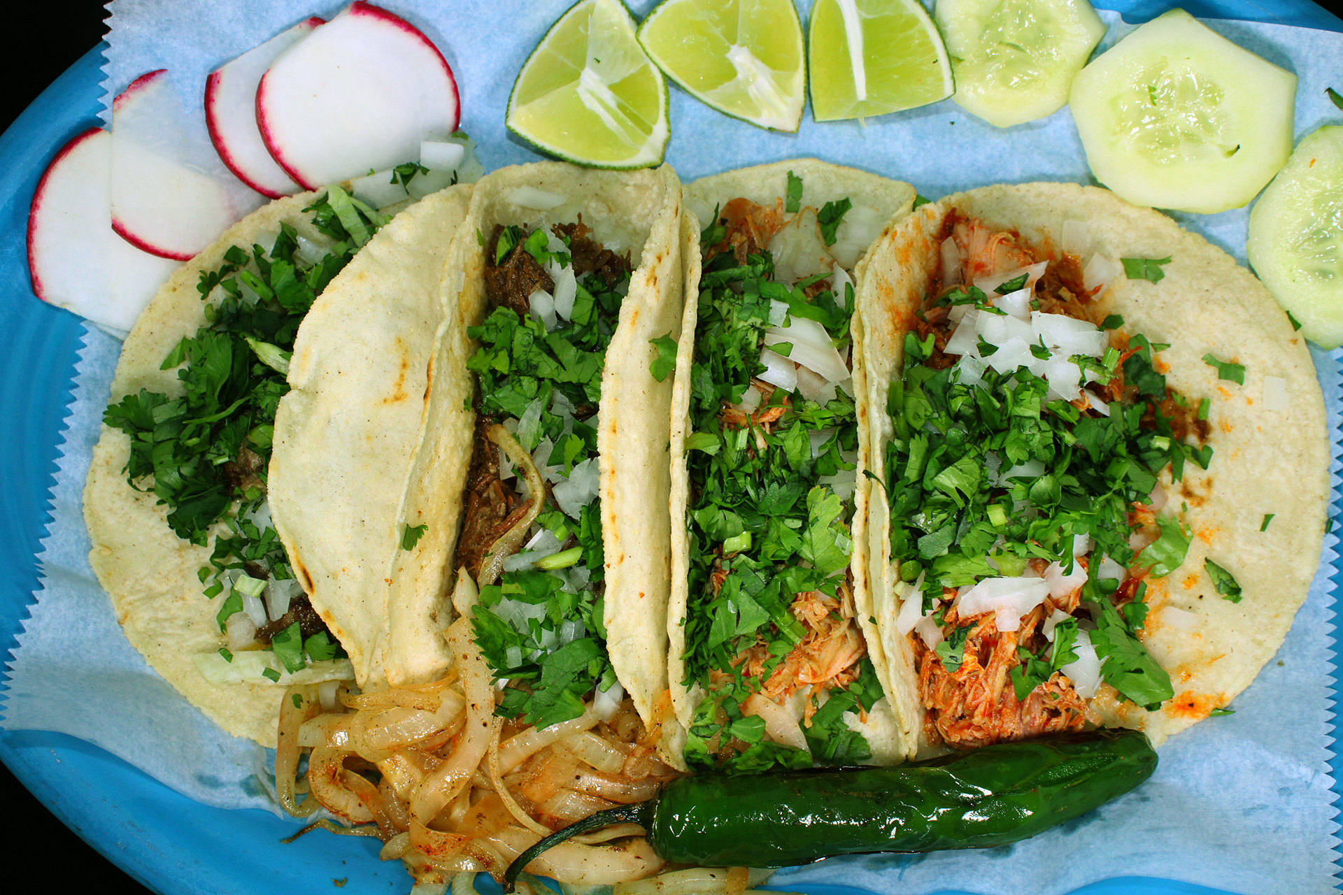 tacos from el tulipan mexican restaurant columbus